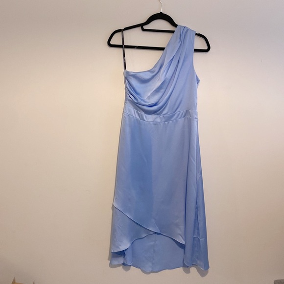 TFNC one shoulder midi dress in light blue - Picture 4 of 7